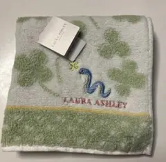 新品　ローラアシュレイ　ヘビ　よつば　ハンドタオル　タオルハンカチ