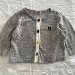 ミキハウスDOUBLE.B グレー カーディガン 70