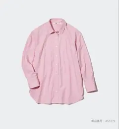 ユニクロ　コットンシャツ　ピンク