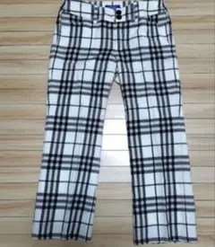 BURBERRY BLUE LABELノバンチェック柄ウールストレートパンツ36のサムネイル
