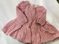 GAPbaby チェックシャツワンピース　ピンク12〜18m 70cm80cm