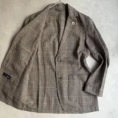 LARDINI テーラードジャケット 2B グレンチェック ブートニエールのサムネイル