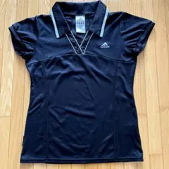 adidas テニス　ゲームシャツ　ブラック　レディースM