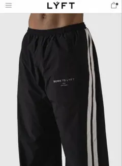 LYFT 【完売品】2LINE WIDE EASY PANTS - BLACK - メルカリ