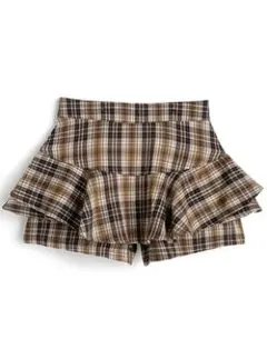 GRL チェック柄フリルスカートパンツ ks006