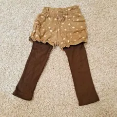 花柄ショートパンツとレギンスセット 90
