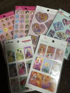 ディズニープリンセス　3dシール　ウォーターシール　ストーンシール