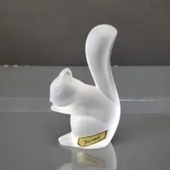 オールドバカラ フロストガラス リス 置物