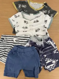 ベビー服 5点セット 動物柄 ストライプ