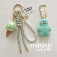 No.76】mojojojo 黄ひよこ じゃらじゃらキーホルダーバックチャーム