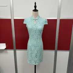 ミントグリーン レース チャイナドレス