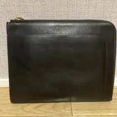 SAINT LAURENT ダークブラウン クラッチバッグ