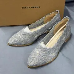 JELLY BEANS シアーレースパンプス　ブルー　23.5cmのサムネイル