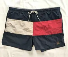 トミーヒルフィガー スイムパンツ 水着 L フラッグ トリコロール 古着