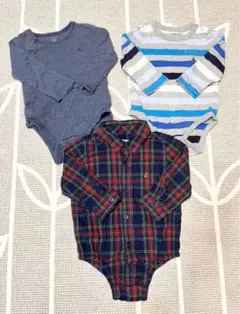 ベビーギャップ　ロンパース3枚セット