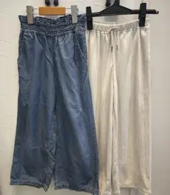 GU ウエストゴム ストレートパンツ 2点セット　女の子130㎝・140㎝