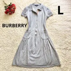 BURBERRY LONDON♪ポロシャツワンピース　ホース刺繍　ノバチェックL