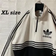 アディダス　80s-90s 薄型ハーフジップ　ワッフルトラックジャケット