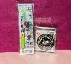大阪関西万博　ハンギョドン　ミャクミャクボールペン& モノトーン 缶バッチ