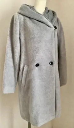 ※訳あり　ショールカラーコート(RETRO GIRL) Mサイズ［グレー］