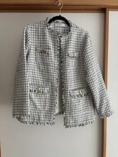 ナチュラルビューティーベーシック　ツイードジャケット