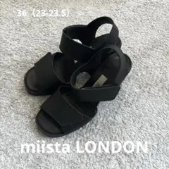miista LONDON ストラップサンダル 厚底　ブラック　本革のサムネイル