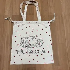 FRUIT OF THE LOOM ハート柄 巾着トートバッグのサムネイル