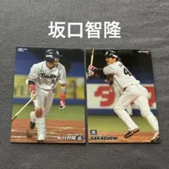 東京ヤクルトスワローズ 坂口智隆 プロ野球チップスカード 2枚セット