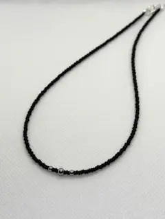 シンプル ブラックビーズ ネックレス(black necklace)