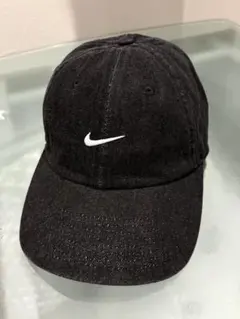 最終価格NIKE ブラック デニム キャップ 帽子 S／M