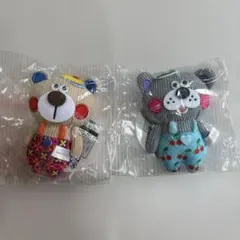 Fabric Party マスコット ぬいぐるみ キーホルダー　　2点セット