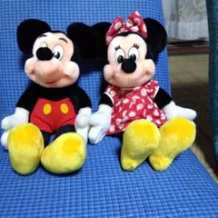 【中古品】ミッキー・ミニー ぬいぐるみセット