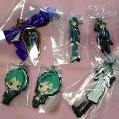 ツイステ　ジェイド　フロイド　ラバーチャーム　リボンバッグチャーム　6個セット