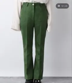 JEANASIS ヴィーガンヌバックバックスリットフレアパンツ