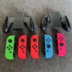 Nintendo Switch Joy-Con 5個 グリップ2個セット中古品
