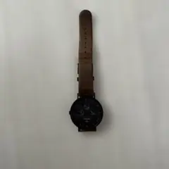 s*9様 黒文字盤 茶色レザーバンド 腕時計