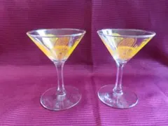 昭和レトロ　カクテルグラス(2客)