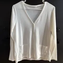 レディース 薄手カーディガン ホワイト M