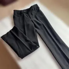 ⭕️秋得値引き　500円ダークグレー ストライプ スラックス