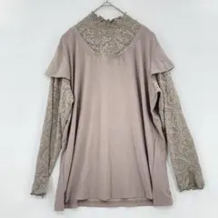 Cozy chic コージーシック レース切替 トップス M-Lサイズ