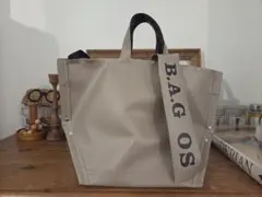 美品 ! eb.a.gos エバゴス6号キャンバス PVC・Y字トート ベージュ