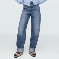 美品 GAP ギャップ バレルハイライズジーンズ デニム ブルー 25のサムネイル
