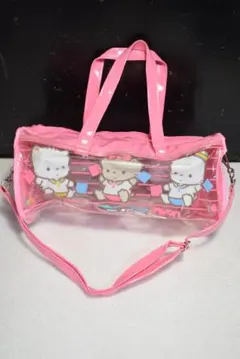 ①サンリオNappie cats club ローリーボストンプールバッグ ピンク