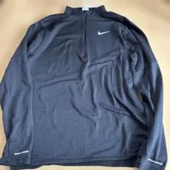 NIKE DRI-FIT エレメント ハーフジップ ランニングシャツ ブラック