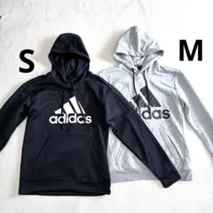 お得　アディダス メンズ トレーナー 2枚セット　ブラック　グレー