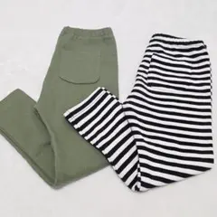 美品 ユニクロ レギンス レギュラーフィット 10分丈 100㎝ 2枚セット