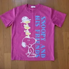 PEANUTS スヌーピー 半袖Tシャツ ピンク Lサイズ