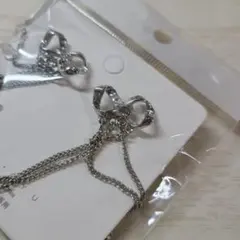 リボン ピアス 両耳用 新品未使用 送料無料
