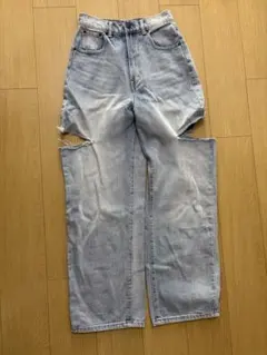 GRL スリットデニムワイドパンツ cu420