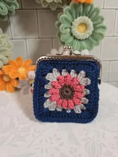 ハンドメイド 手編み がま口 5点セット - メルカリ